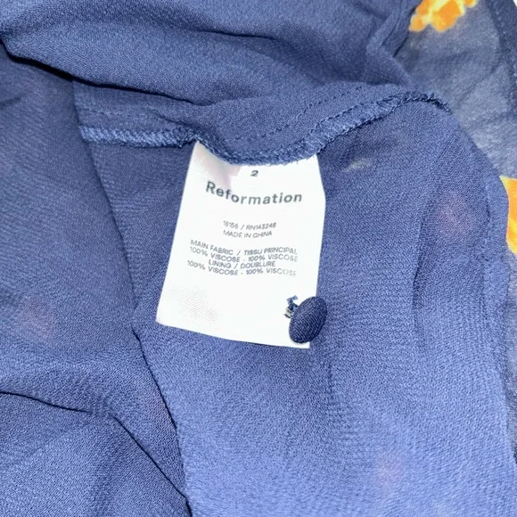 NWT Reformation Larchmont Floral Midi Dress in Parm Size 2 - Picture 9 of 10